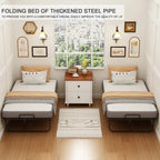 Folding Rollaway Guest Bed With 75in x 31in Cot Mattress And 5in Memory Foam