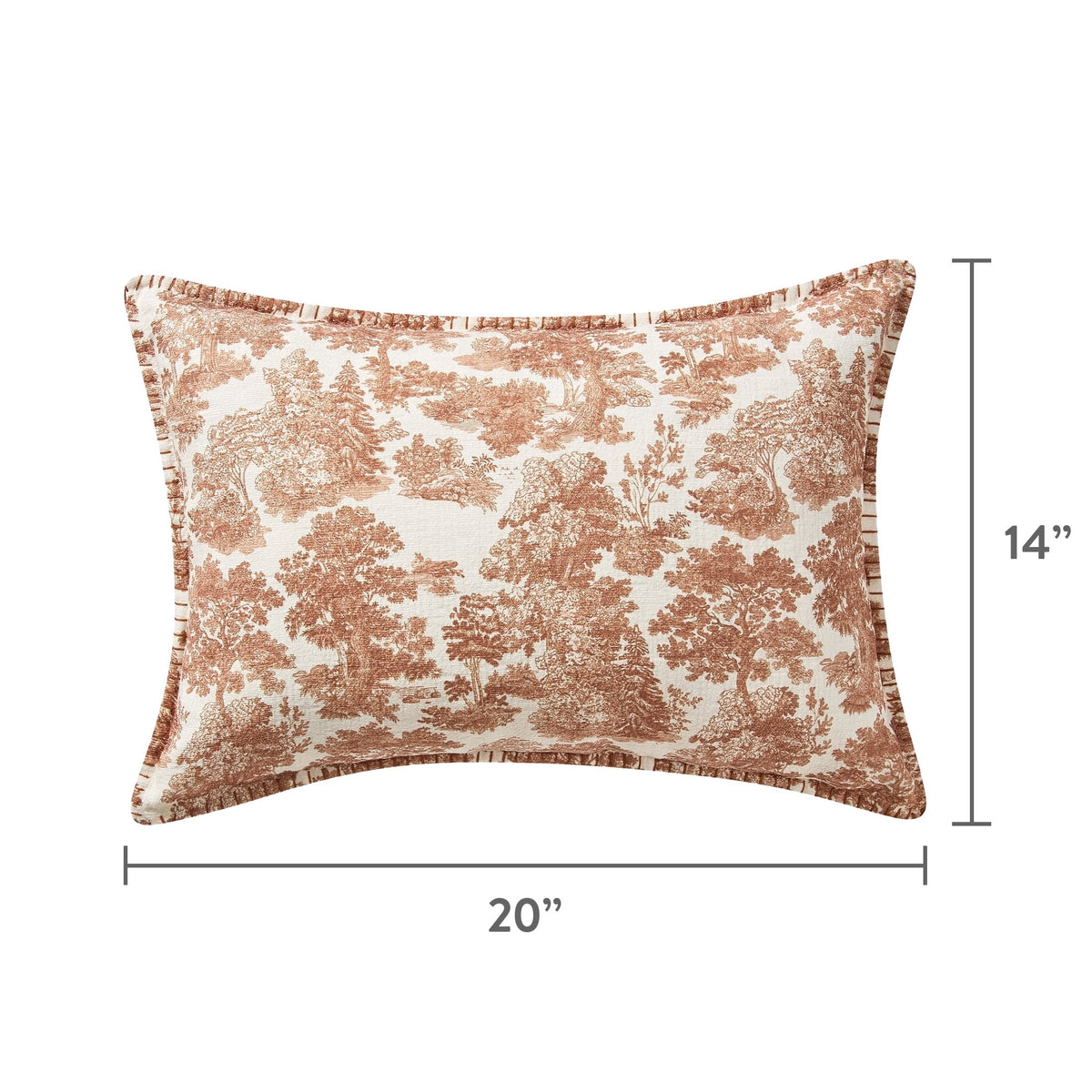 My Texas House Halloween Forest Toile Rust Oblong Decorative Pillow, 14" x 20"