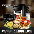 Ready Hour Breakfast Bucket (128 Servings), Emergency Food Supply, Emergency Food Kit, 25-Year Shelf Life Food, Survival Food Buckets, Long-Lasting