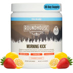 ROUNDHOUSE PROVISION Morning Kick Greens, Strawberry Lemonade, 30 Servings