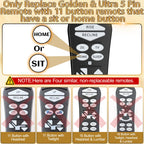 ZKAD-5 5 Pin Lift Chair Remote Only Fit for 2 Motors Golden and Ultra Comfort Chairs with 11 Button(Include SIT or Home, Not Twilight) Remote