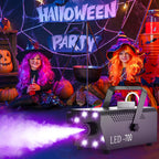 700W Fog Machine,14 Color Smoke Machine with 8 RGB LED Lights for Halloween