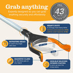 EZPIK Pro 43" Foldable Grabber Reacher Tool for Seniors - Grabbers for Elderly Reaching Tool Heavy Duty Pickup Trash Picker Upper Equipment - Claw