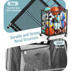 TomCare Garage Ball Storage Rack, Rolling Sports Cart with Lockable Wheels