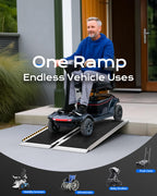 Portable Wheelchair Ramps 3FT for Home Steps, Non-Skid, Aluminum