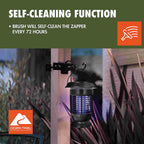 Ozark Trail Rechargeable Self-Cleaning Electronic Bug Zapper for Outdoor Use, Black