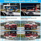 HD 1080P 7 Inch Wireless Backup Camera for Truck: 15-Min Easy to Install