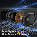 RIOWOIS 17" Sound Bar, Home Theater Surround Sound System for TV