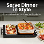 Chefman Electric Warming Tray with Adjustable Temperature Control, Perfect For Buffets, Restaurants, Parties, Events, and Home Dinners, Large 21” x