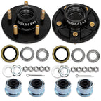 2 Sets 3500Lbs Axle Trailer Hub Kit 5 Bolt 4.5",5 Lug Trailer Hub Fit 1-1/16" to 1-3/8" Trailer Tapered Spindle,Boat Trailer Hubs 5 Lug,Trailer Wheel