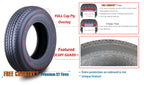 Free Country ST205/75R15 Prem Trailer Tires 8PR LR D 107N w/Scuff Guard, S2