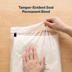 12" X 15" (500 Count) Self Seal Clear Poly Bags with Suffocation Warning