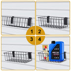 Heavy-Duty Slatwall Baskets and Hooks - Slatwall Accessories for Standard Slatwall Panels | Ideal for Organizing Garages and Workshops