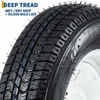 GarveeTech ST205/75D15 Trailer Tire and Wheel Assembly, 5 Lug, Set of 2