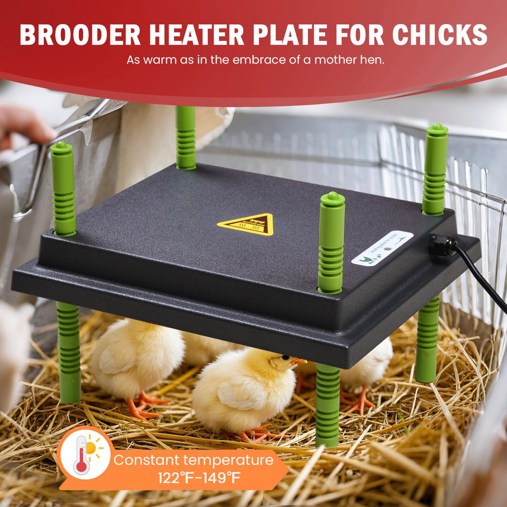 Tetuga Brooder Box for Chick Starter Kit with 10x 12” Brooder Heating Plate