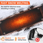 3 Pcs Heated Snow Melting Mats,10x30 in No-Slip Rubber Heated Outdoor Mats