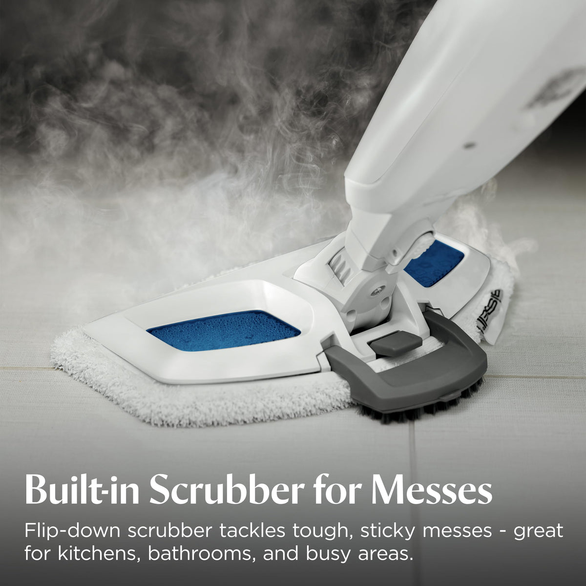 BISSELL Steam Mop 1940A PowerFresh Floor Steam Cleaner for Hard Wood & Tile with Natural Sanitization, Easy Scrubber, Variable Steam, 12” Cleaning