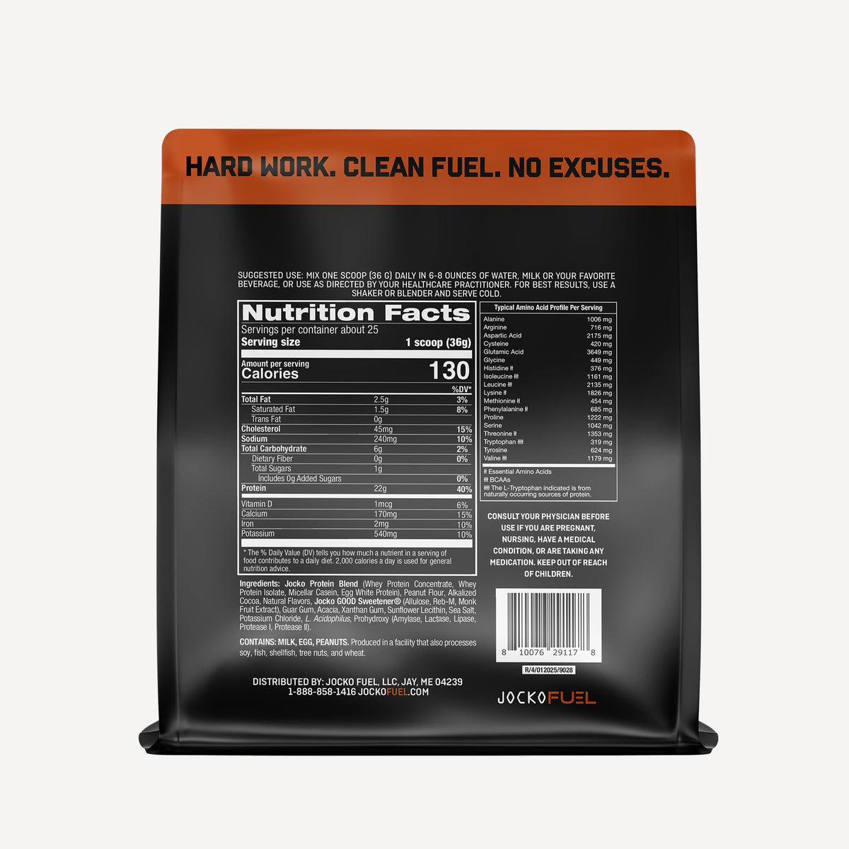 Jocko Fuel Whey Protein Powder, Chocolate Peanut Butter | 25 Servings