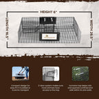 Rugged Ranch Ratinator Multi-Catch Live Rat and Mouse Trap Cage, 2 Door