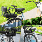 Rear Child Bike Seat,Rear Mounted Child Bike Seats,Back Mount Child Seat with Back Rest Armrest Foot Pedals,Width Adjustable Bicycle Rear Seat,Fits
