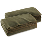 Ever Ready First Aid Olive Drab Green Warm Fire Retardant Blanket, 66" x 90" (80% Wool) – US Military Style, Heavy-Duty Survival & Emergency Blanket