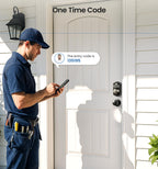 Veise KS01C Keyless Entry Deadbolt Door Lock with Knobs, Matte Black