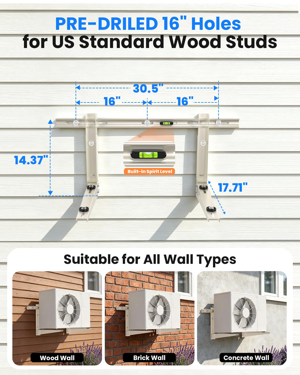 Mini Split Wall Mounting Bracket for 7000 BTU to 12000 BTU