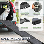 Dog Ramp for Car 63" L × 17" W, Pet Ramp for Truck Foldable