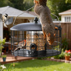 Veehoo Squirrel Proof Bird Feeders for Outdoors Hanging, Extra Wide 11.8"