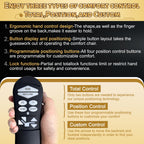 ZKAD-5 5 Pin Lift Chair Remote Only Fit for 2 Motors Golden and Ultra Comfort Chairs with 11 Button(Include SIT or Home, Not Twilight) Remote