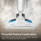 BISSELL Steam Mop 1940A PowerFresh Floor Steam Cleaner for Hard Wood & Tile with Natural Sanitization, Easy Scrubber, Variable Steam, 12” Cleaning