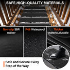 3 Pcs Heated Snow Melting Mats,10x30 in No-Slip Rubber Heated Outdoor Mats