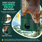 Metal Squirrel Proof Bird Feeder for Outdoors Hanging,Weight Activated,3 LB