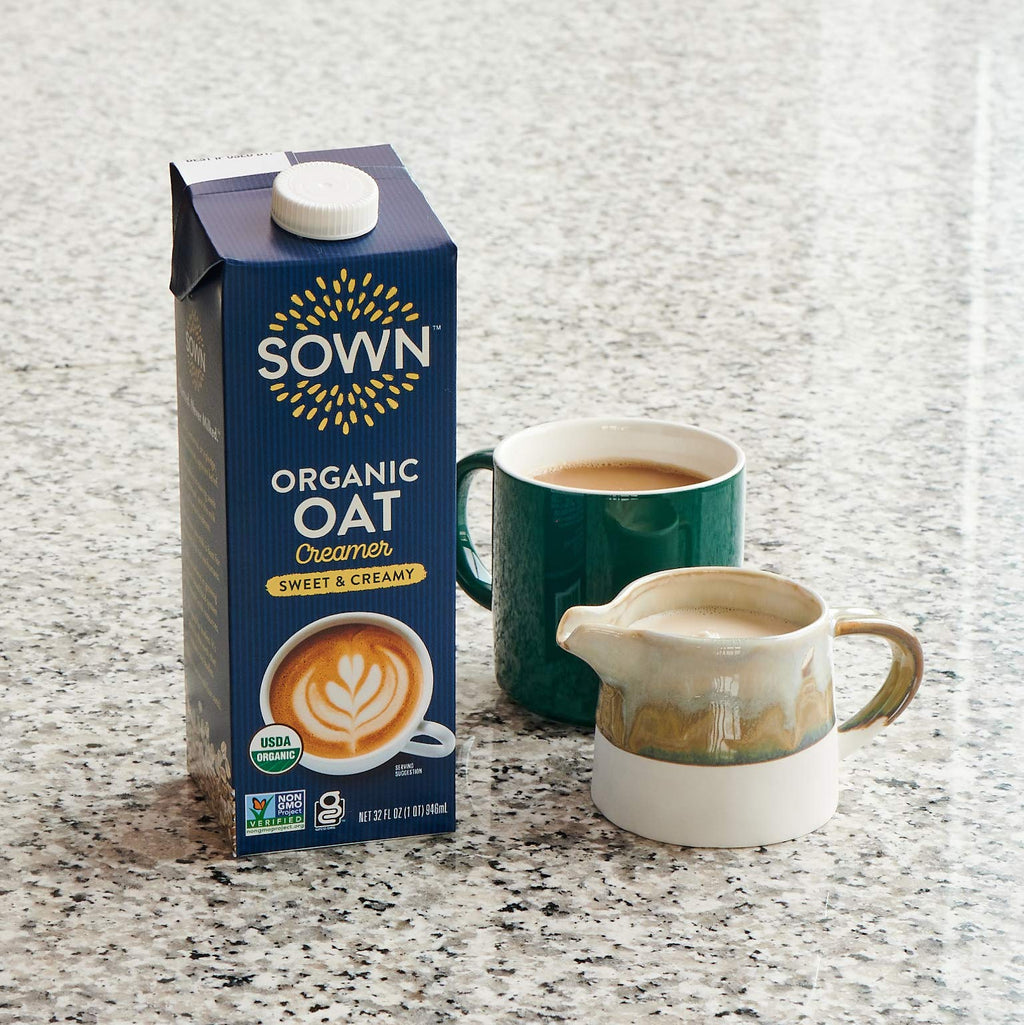 SOWN Organic Oat Creamer Sweet & Creamy - Barista Oat Milk Non Dairy Coffee Creamer - Plant Based, Dairy-Free, Vegan, Gluten-Free, Non-GMO, Shelf