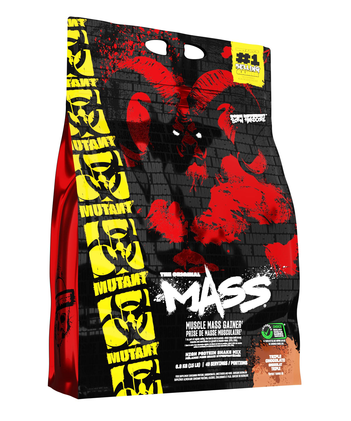 Mutant Mass Weight Gainer Protein Powder, Triple Chocolate, 15 lb
