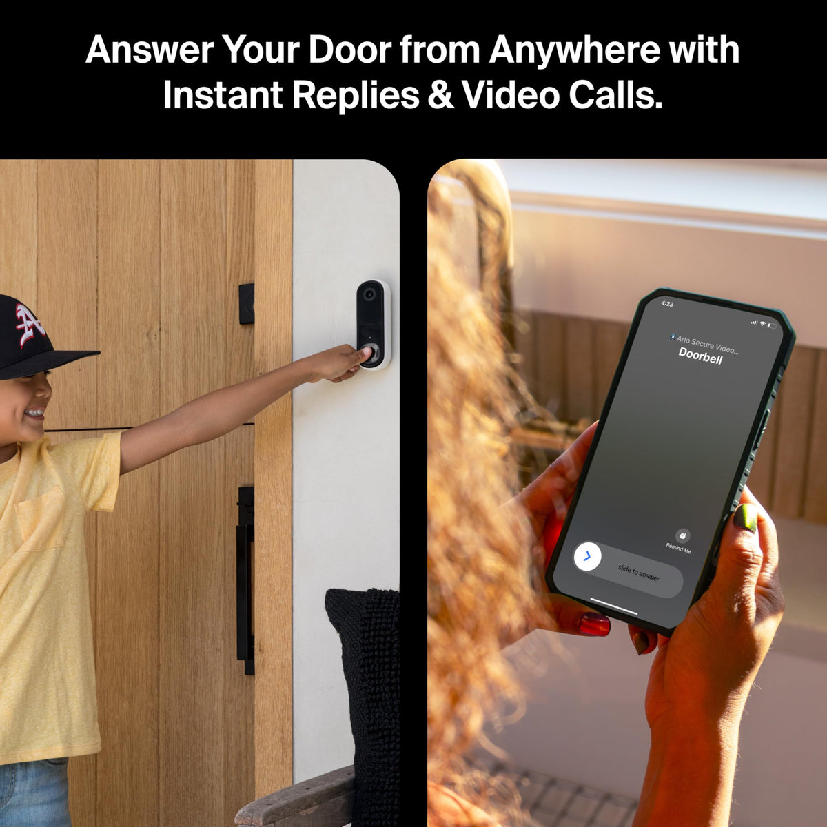 Arlo Video Doorbell 2K (2nd Gen) Wireless or Wired - 1-Cam