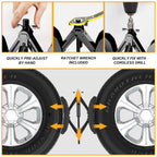 Camper Wheel Chock Stabilizer 2 Sets, Heavy Duty X-Shaped Stabilizer