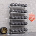 M MZG 1750 LBS Storage Shelves 5-Tier Utility Shelving Unit Steel Organizer Wire Rack for Home,Kitchen,Office,Garage, Capacity 17.7" D x 47.2" W x