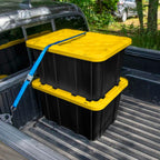 Sterilite Industrial Storage Tote with Lids for Garage, 27 Gallon, 4-Pack