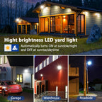 100W Dusk to Dawn Outdoor Lighting with 10000LM 5000K Daylight