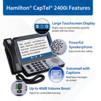 Hamilton CapTel 2400iSPNBT Large Touch Screen Captioned Telephone