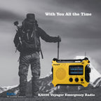 Kaito KA500 5-way Powered Solar Power,Dynamo Crank, Wind Up Emergency AM/FM/SW/NOAA Weather Alert Radio with Flashlight,Reading Lamp and Cellphone