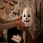 Paper Mache Jack-o'-Lantern Decoration, 12.6", Halloween by Way To Celebrate
