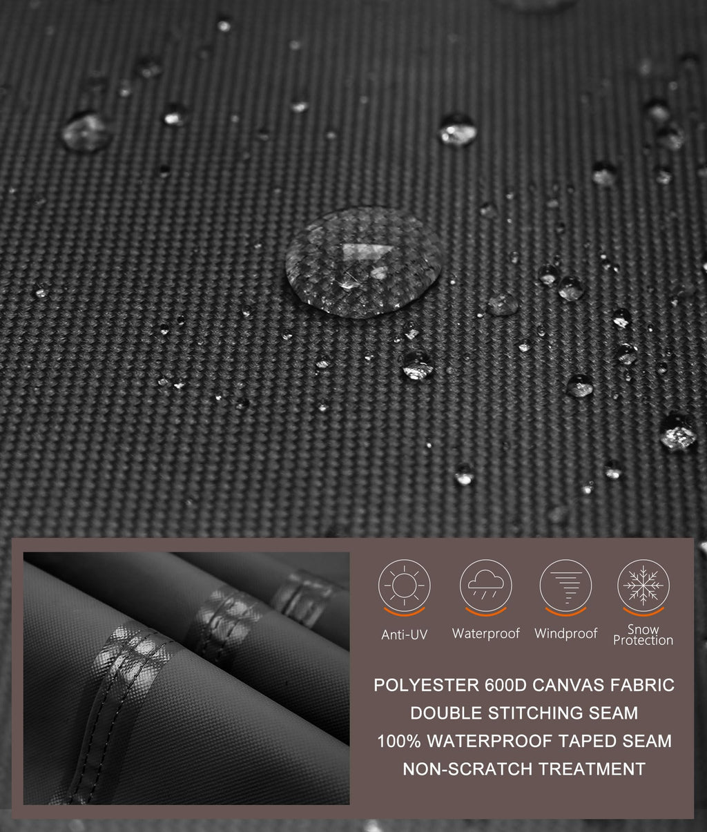 ULTCOVER Waterproof Air Conditioner Cover 30W x 30D x 32H in, Black
