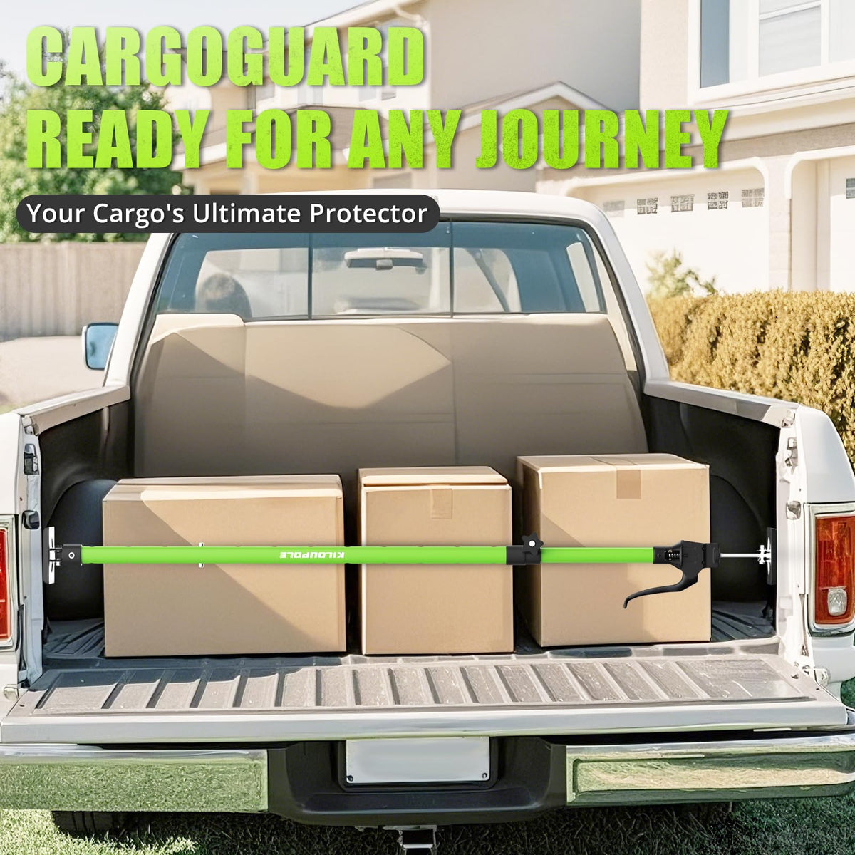 Adjustable Cargo Bars, 40" to 79" Non-Slip Truck Bed Divider, Cargo Bar for Pickup Truck Bed Cargo Bars for SUVs, Trailers, Vans, with Cargo Net