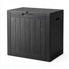 34 Gal Outdoor Storage Box Waterproof Lockable,Deck Box,Black