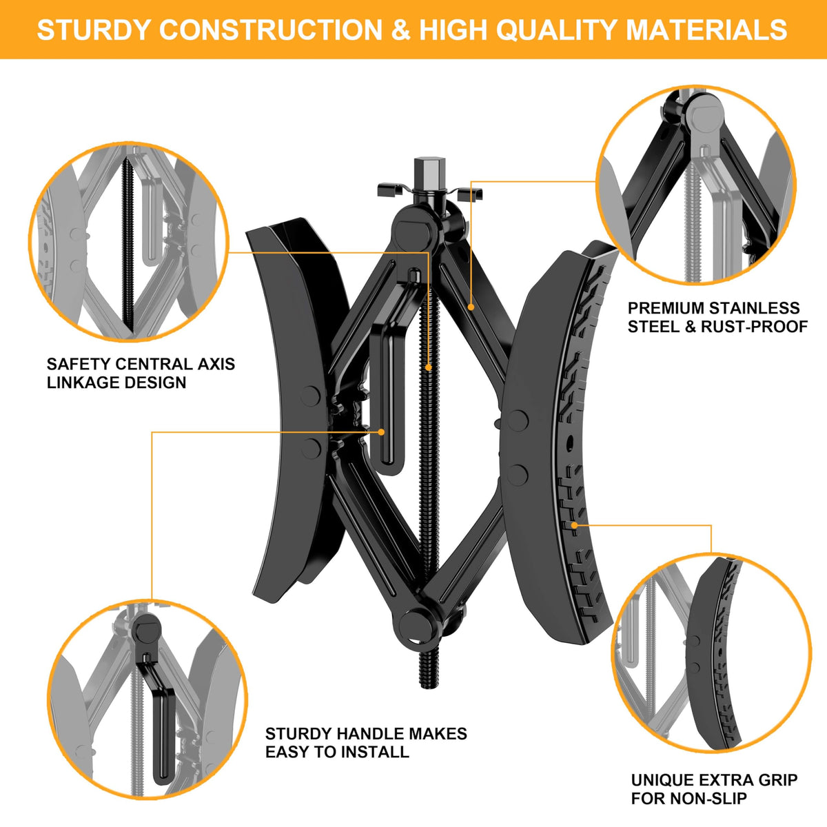Camper Wheel Chock Stabilizer 2 Sets, Heavy Duty X-Shaped Stabilizer