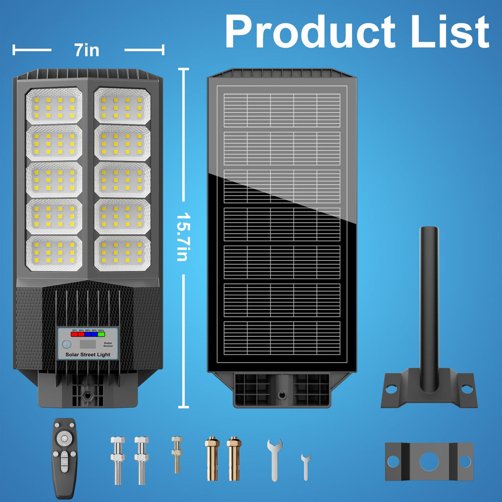 Solar Street Light Outdoor Waterproof Pole Led Solar Lights for Yard