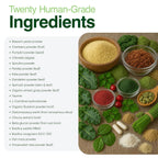 Human-Grade Superfood for Dogs, Premium Greens Powder Supplement for Dental Health, Longevity, Hip & Joint, Gut Health, Allergies, Immune Support