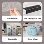 IRIS USA 6-Pack 54 Quart Storage Bins with Lids, Clear